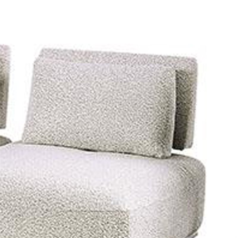 Stavan Modular L Sectional Sofa- Light Gray Boucle- Adjustable Back