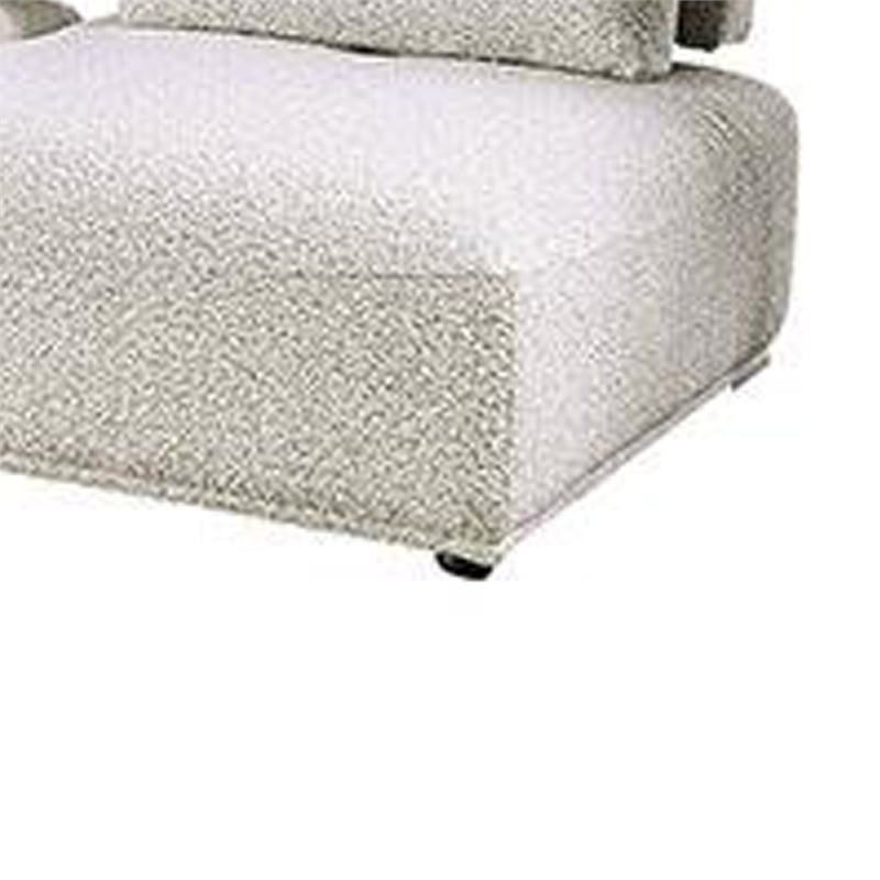 Stavan Modular L Sectional Sofa- Light Gray Boucle- Adjustable Back