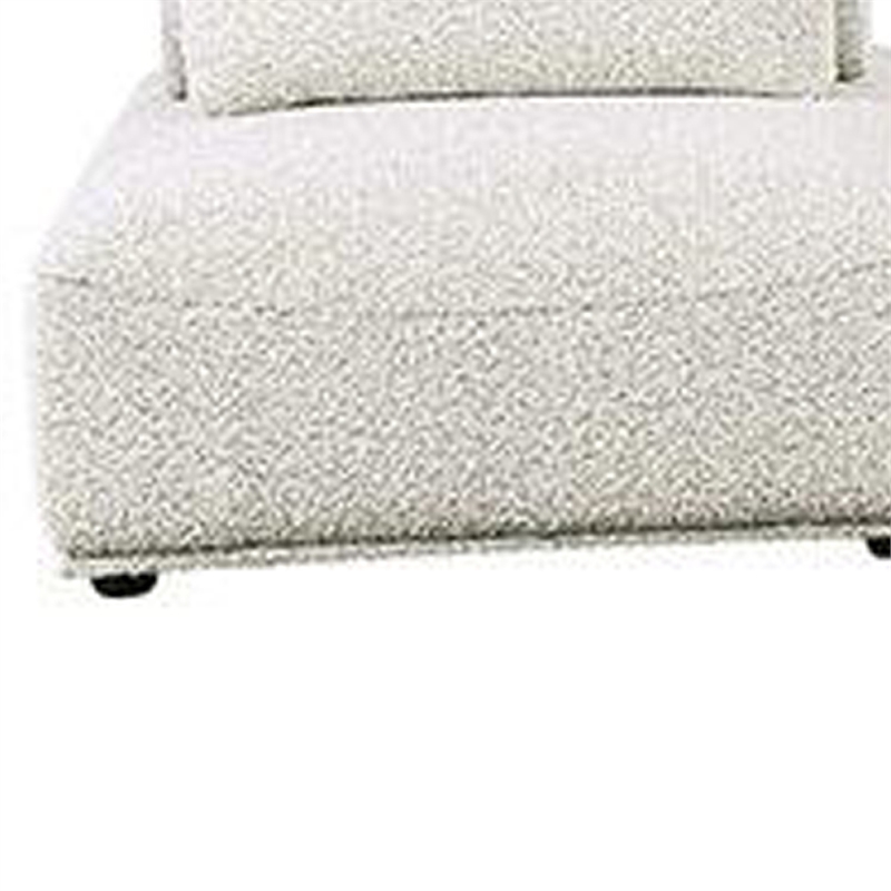 Stavan Modular Curved 3 Seater Sofa- Gray Boucle Adjustable Seat Depth