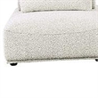 Stavan Modular Curved 3 Seater Sofa- Gray Boucle Adjustable Seat Depth
