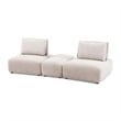 Stavan Modular Curved 2 Seater Sofa- Light Brown Adjustable Seat Depth