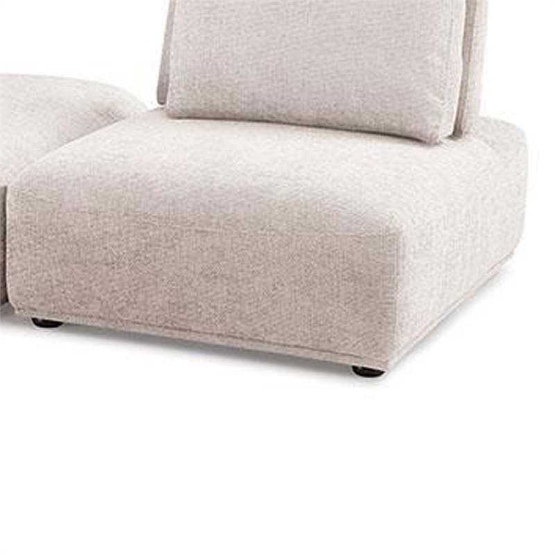 Stavan Modular Curved 2 Seater Sofa- Light Brown Adjustable Seat Depth