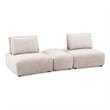 Stavan Modular Curved 2 Seater Sofa- Light Brown Adjustable Seat Depth