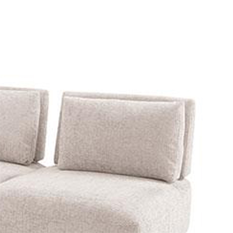 Stavan Modular L Sectional Sofa- Light Brown Boucle- Adjustable Backs