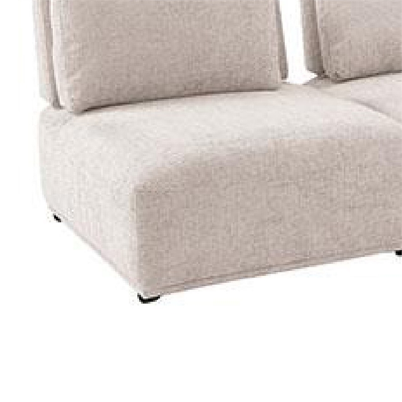 Stavan Modular L Sectional Sofa- Light Brown Boucle- Adjustable Backs