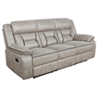 Garie 2pc Manual Reclining Sofa and Loveseat Set- Taupe Faux Leather