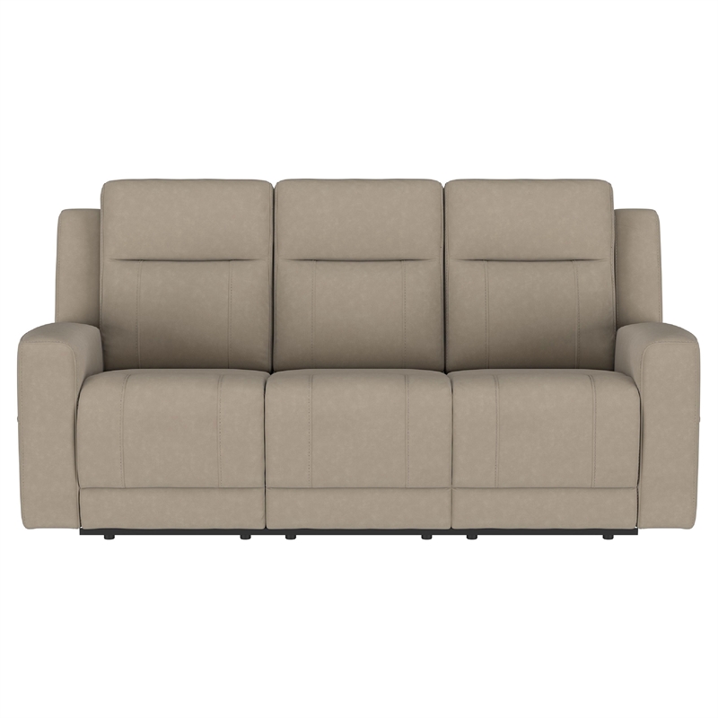 Krio 2pc Manual Reclining Sofa and Loveseat Set- Brown Faux Leather