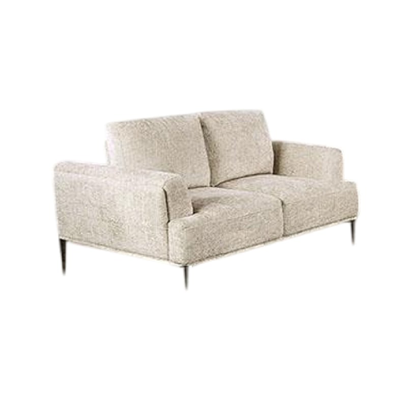 Batty Sofa and Loveseat Set- Light Brown Chenille- Adjustable Back