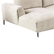 Batty J Sectional Sofa- Light Brown Chenille 147 Inch- Adjustable Back