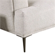 Batty Sofa and Loveseat Set- Modern White Chenille- Adjustable Back