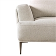 Batty Sofa and Loveseat Set- Modern White Chenille- Adjustable Back