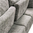 Batty 2pc Sofa and Loveseat Set- Modern Gray Chenille- Adjustable Back