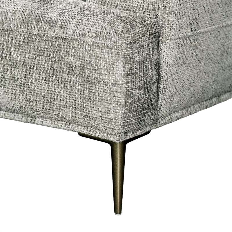 Batty 2pc Sofa and Loveseat Set- Modern Gray Chenille- Adjustable Back