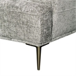 Batty 2pc Sofa and Loveseat Set- Modern Gray Chenille- Adjustable Back