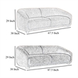 Oliver 2pc Sofa Loveseat Set- Round Sloped Arms- Soft Black Chenille