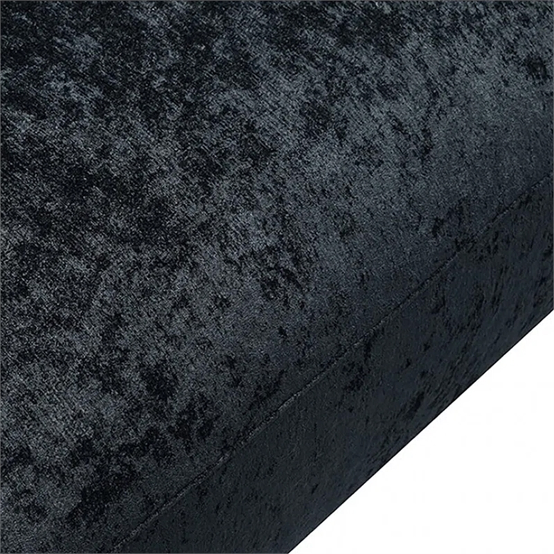 Oliver 2pc Sofa Loveseat Set- Round Sloped Arms- Soft Black Chenille