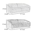Oliver 2pc Sofa Loveseat Set- Round Sloped Arms- Soft Black Chenille