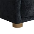 Oliver 2pc Sofa Loveseat Set- Round Sloped Arms- Soft Black Chenille
