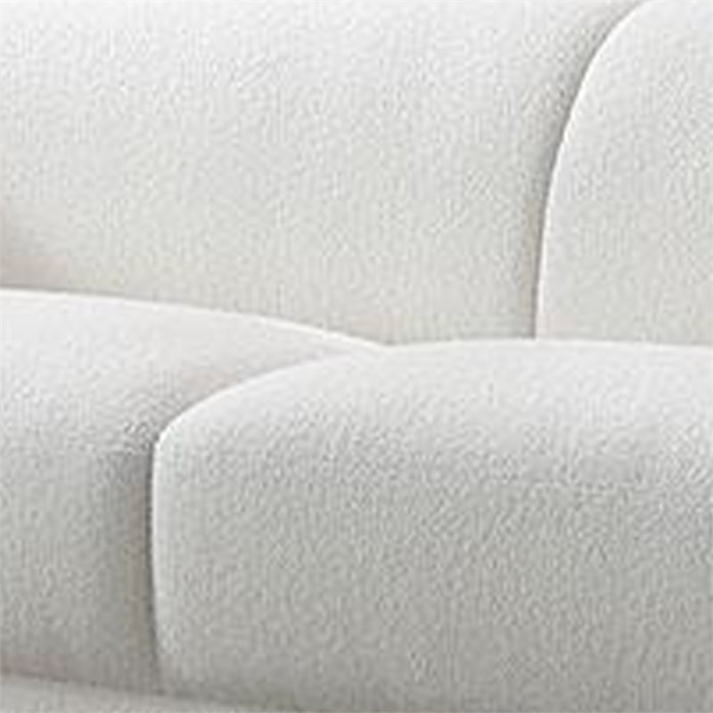 Oliver 2pc Sofa and Loveseat Set- Round Sloped Arms- Soft White Boucle