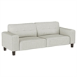 Dero 2pc Modern Sofa Set with Dark Brown Tapered Legs- Tufted Greige