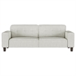 Dero 2pc Modern Sofa Set with Dark Brown Tapered Legs- Tufted Greige