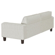 Dero 2pc Modern Sofa Set with Dark Brown Tapered Legs- Tufted Greige