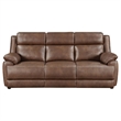Ellen 2 Piece Sofa and Loveseat Set- Brown Faux Leather
