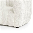 Hery Accent Chair- White Channel Tufted Boucle- Curved Low Back