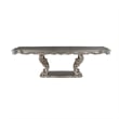 Aria 85-102 Inch Dining Table-Extendable Wood Top Classic Antique Platinum