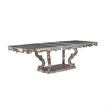 Aria 85-102 Inch Dining Table-Extendable Wood Top Classic Antique Platinum