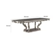 Aria 85-102 Inch Dining Table-Extendable Wood Top Classic Antique Platinum