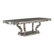 Aria 85-102 Inch Dining Table-Extendable Wood Top Classic Antique Platinum