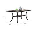 Sie 66 Inch Dining Table-Rectangular Nailhead Trim-Black Wood Finish