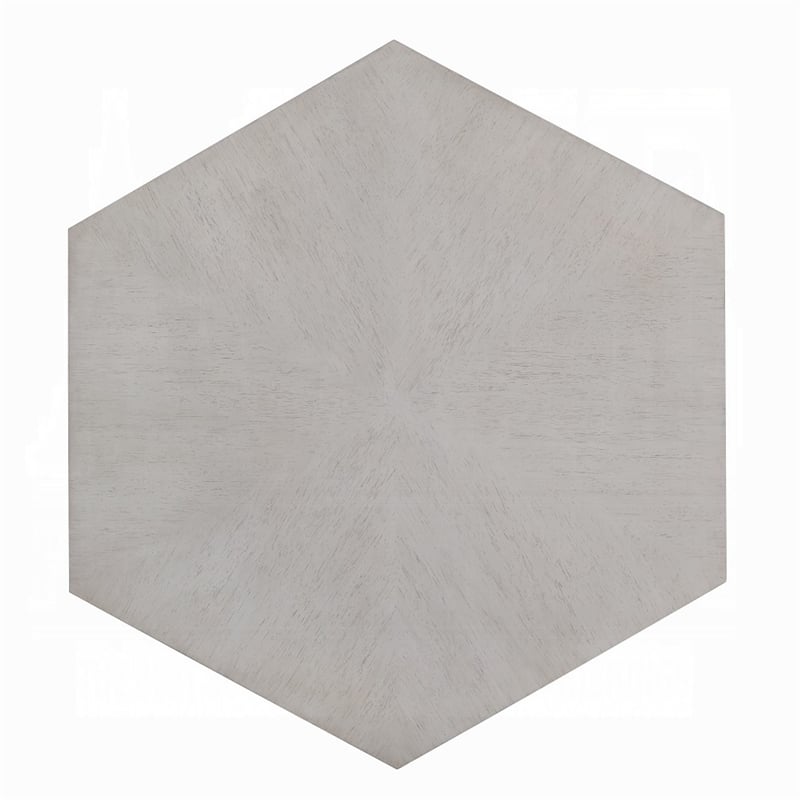 Hano Coffee Table-White Rubberwood-50 Inch-Geometric Plinth Base