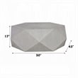 Hano Coffee Table-White Rubberwood-50 Inch-Geometric Plinth Base