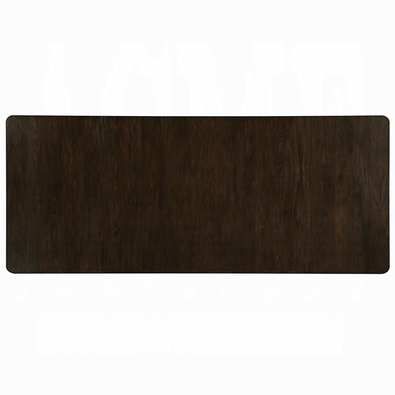 Aren Extendable Dining Table-Double Pedestal-Brown White-78-96 Inch