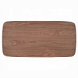 Hamza Rectangular Dining Table-Curved Wood Base-Walnut Brown 71 Inch