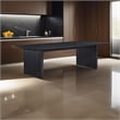 Jack 64-82 Inch Dining Table-Rectangular-Removable Extension Leaf-Black