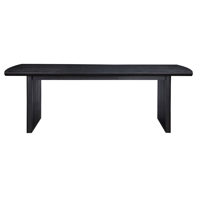 Jack 64-82 Inch Dining Table-Rectangular-Removable Extension Leaf-Black