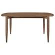 Dora Dining Table-63 Inch Oval Top-Tapered Legs-Walnut Brown Solid Wood