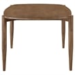 Dora Dining Table-63 Inch Oval Top-Tapered Legs-Walnut Brown Solid Wood