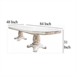 Antoine Dining Table-Double Pedestal-84-120 Inch Antique Pearl White
