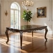 Maver Extending Dining Table-Silver Carved Antique Oak-80-96 Inch