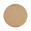 Semi Dining Table-54 Inch Round Top-Cross Base-Oak Brown Finish