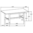 Billie Dining Table-Walnut Brown Veneer Hardwood-Rectangular 71 Inch