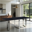 Eden Dining Table-Metal Base-Rectangular Gray Sintered Stone 79 Inch