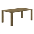 Givy Rectangular Dining Table with Round Post Legs-Brown Wood 71 Inch