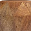 Cinti Accent Side Table-Gemstone Shape-Natural Brown Mango Wood