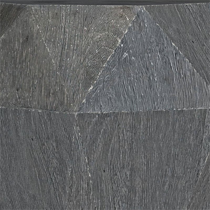 Cinti Accent Side Table-Gemstone Shape-Natural Gray Mango Wood