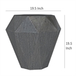 Cinti Accent Side Table-Gemstone Shape-Natural Gray Mango Wood